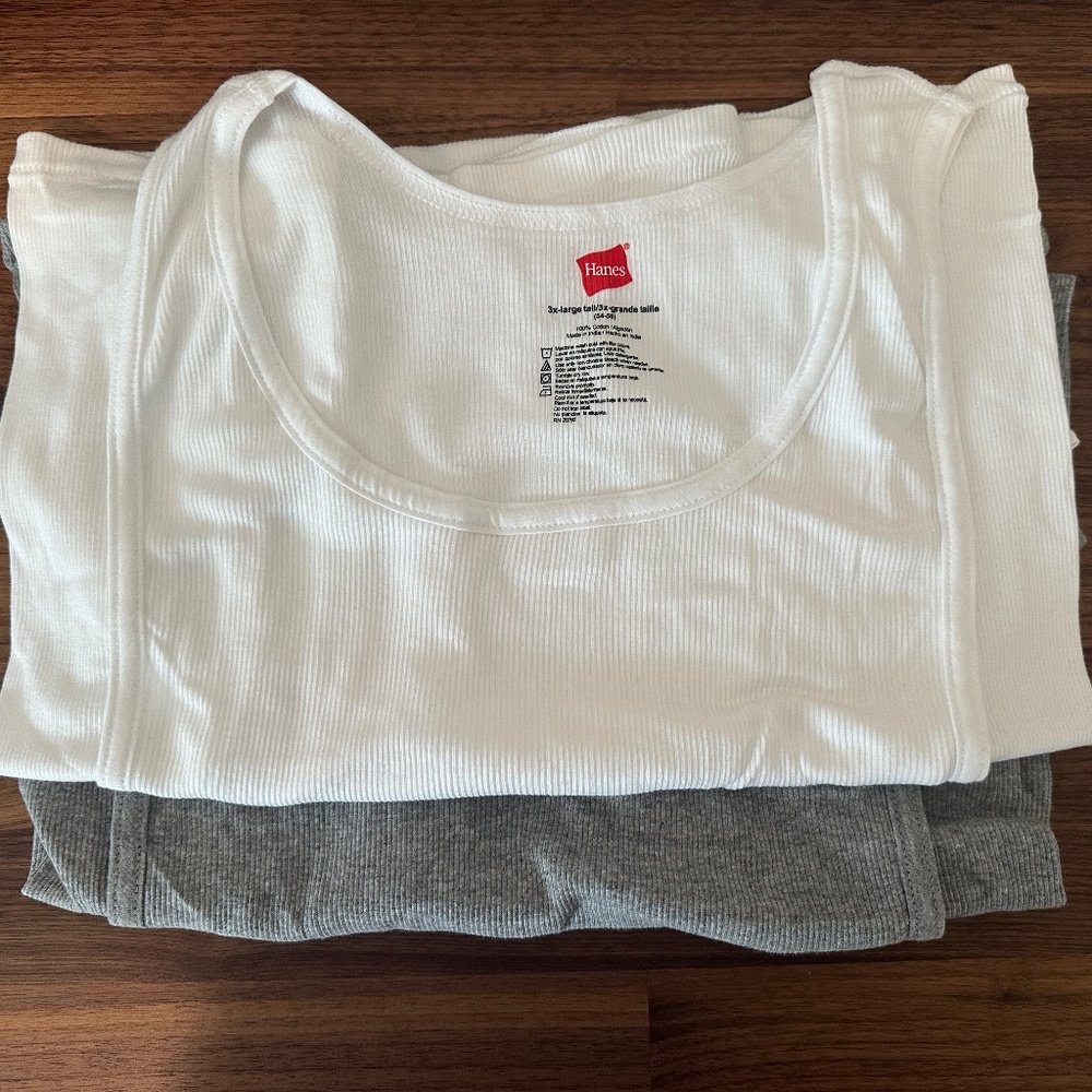 Hanes Big&Tall Tank Top 2 Pack - 3XLT